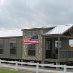 Athens Park Homes Classic Model on display at Recreational Resort Cottages and Cabins in Rockwall, Texas.